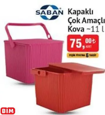 SABAN KAPAKLI ÇOK AMAÇLI KOVA
